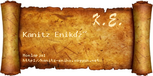 Kanitz Enikő névjegykártya